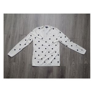 Tommy Hilfiger Polka Dot V-Neck Sweater.